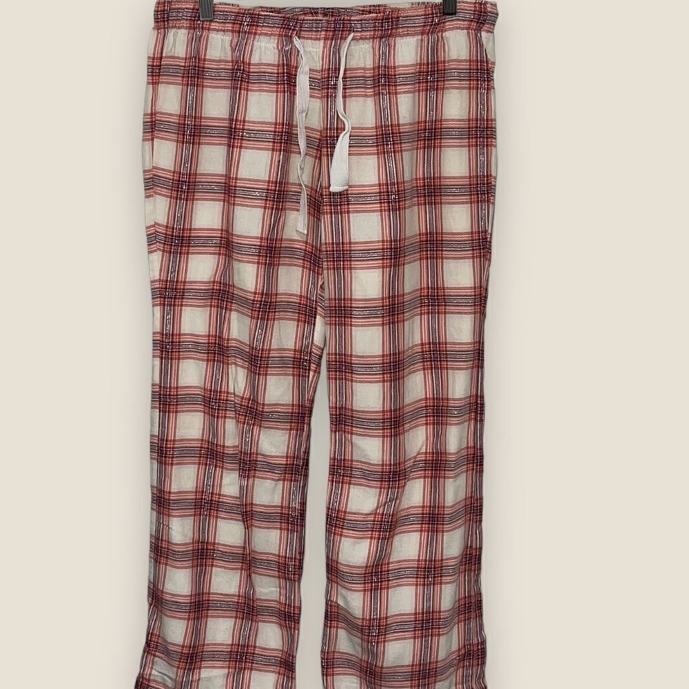 Old Navy size M flannel Jammie pants GUC elastic waist with drawstring